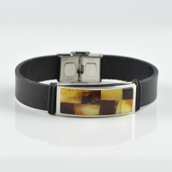 Amber with leather for men
